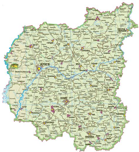 черниговская область карта